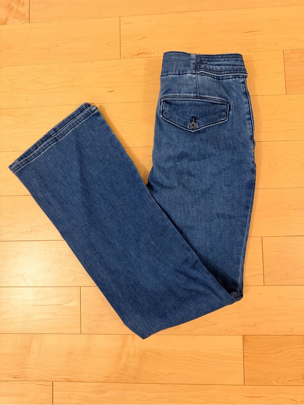 Anthropologie Pilcro High Rise Flare Wide Leg Jeans Size 30 Medium Wash